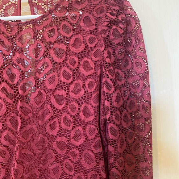 Talula Size 8 fitted Wine coloured dress - Picture 6 of 7